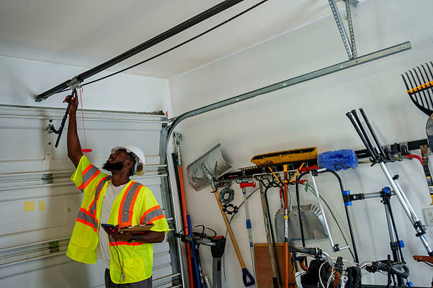 Professional Garage Door Panel Replacement technician working in DeWitt County County, TX
